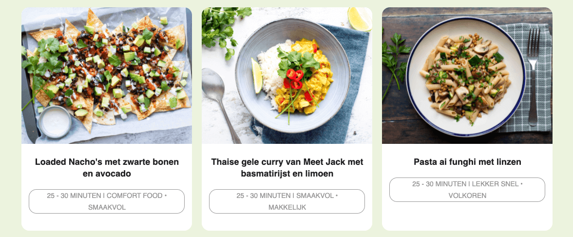 plantaardige veganistische maaltijden van veganbox bezorgen